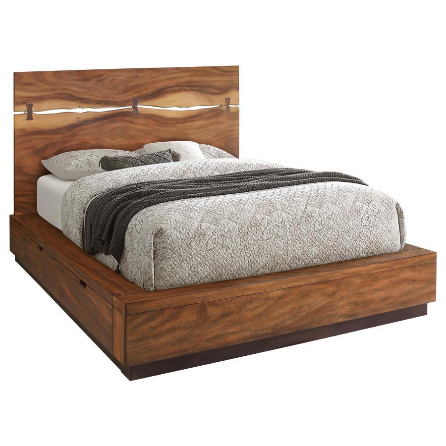 Winslow - Wood Storage Panel Bed CoasterElevations