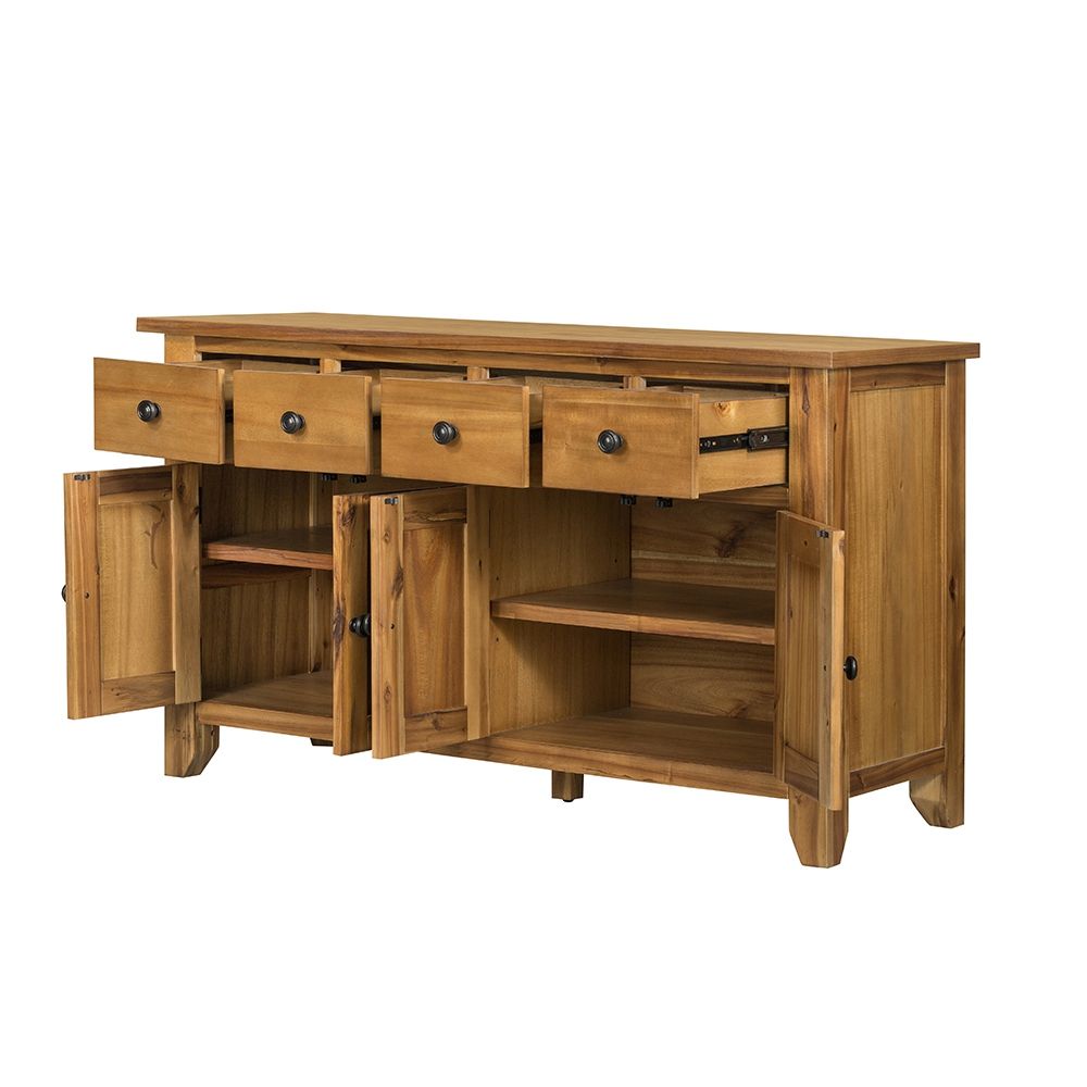 Cabinet Natural Wood - Brown Home Essentials