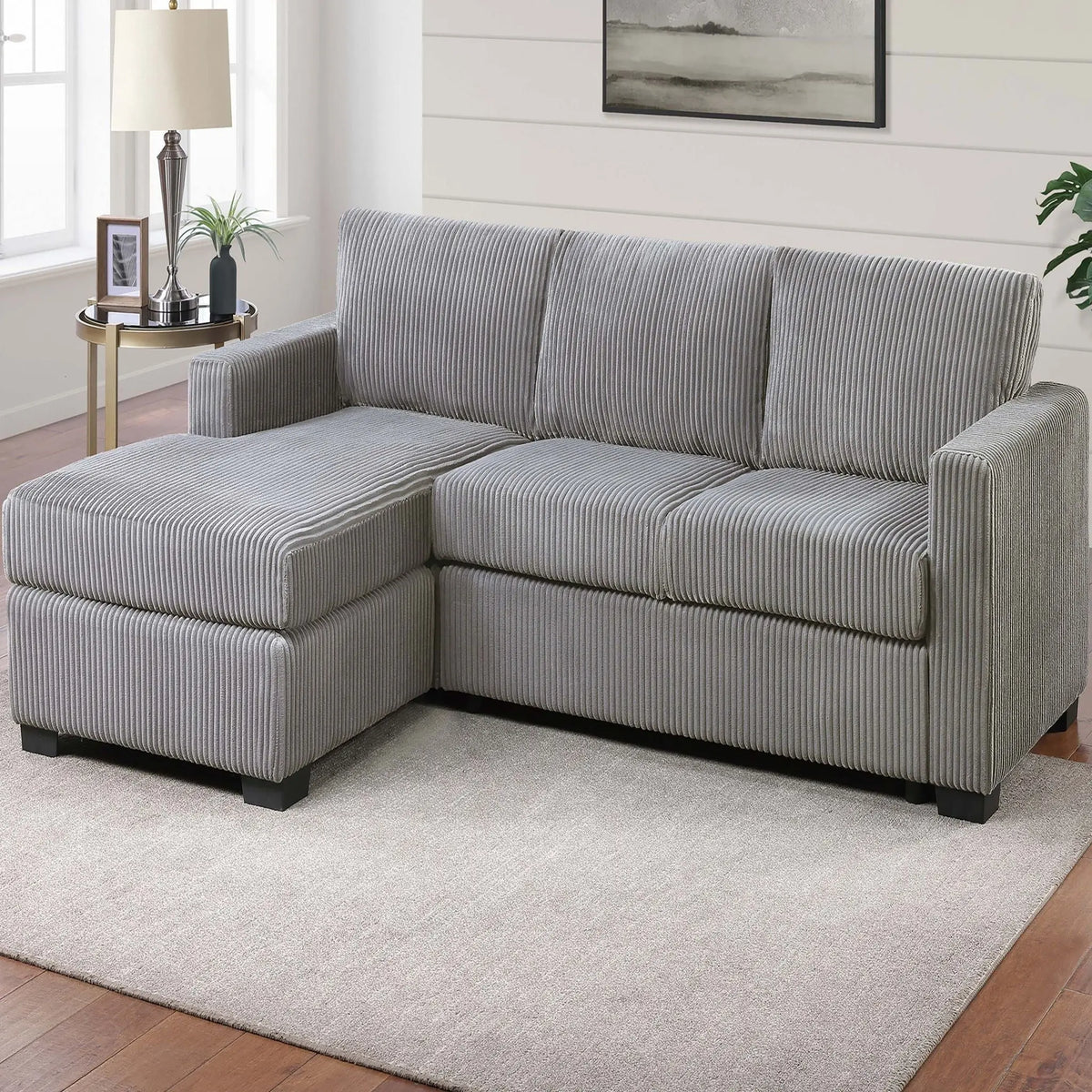 Modern L-Shaped Sectional Sofa Home Essentials