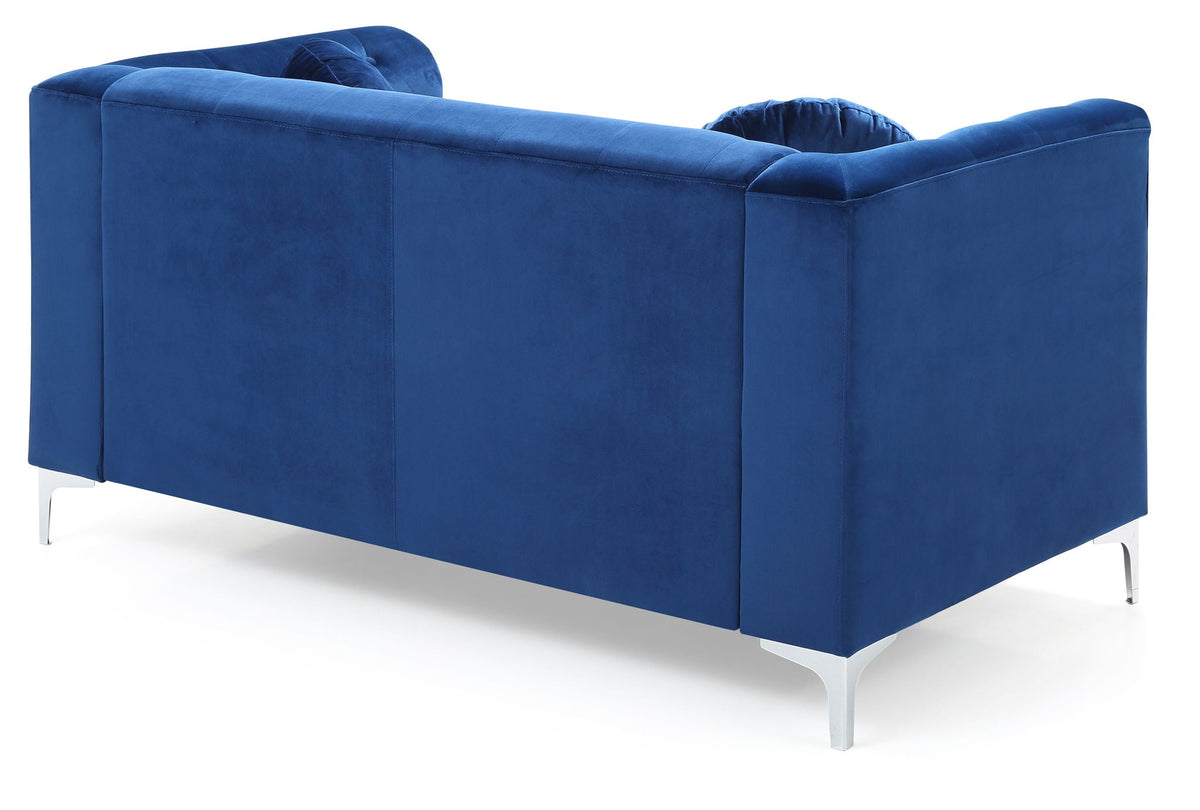 Stylish Sloped Arm Loveseat Glory Furniture