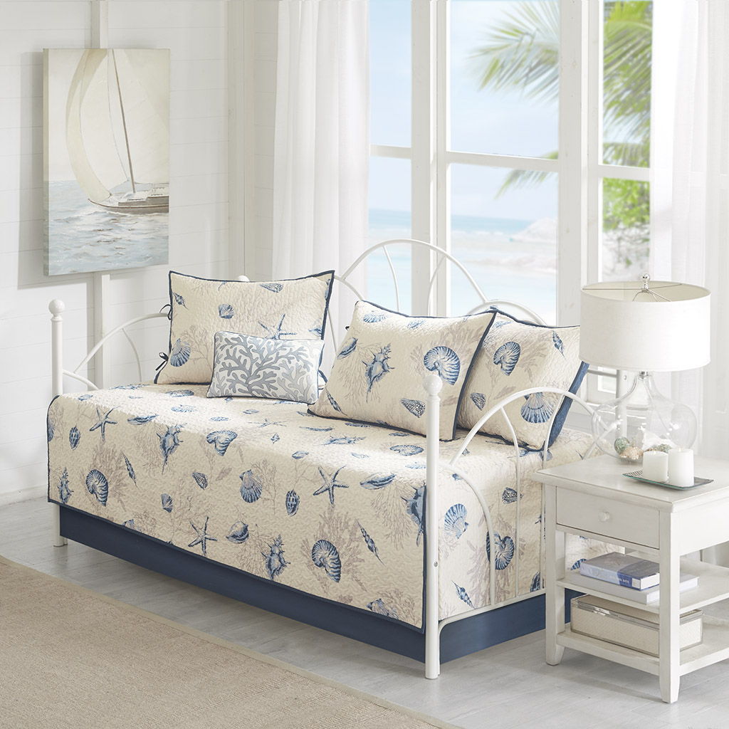 Bayside - Reversible Daybed Cover (Set of 6) - Blue Madison Park