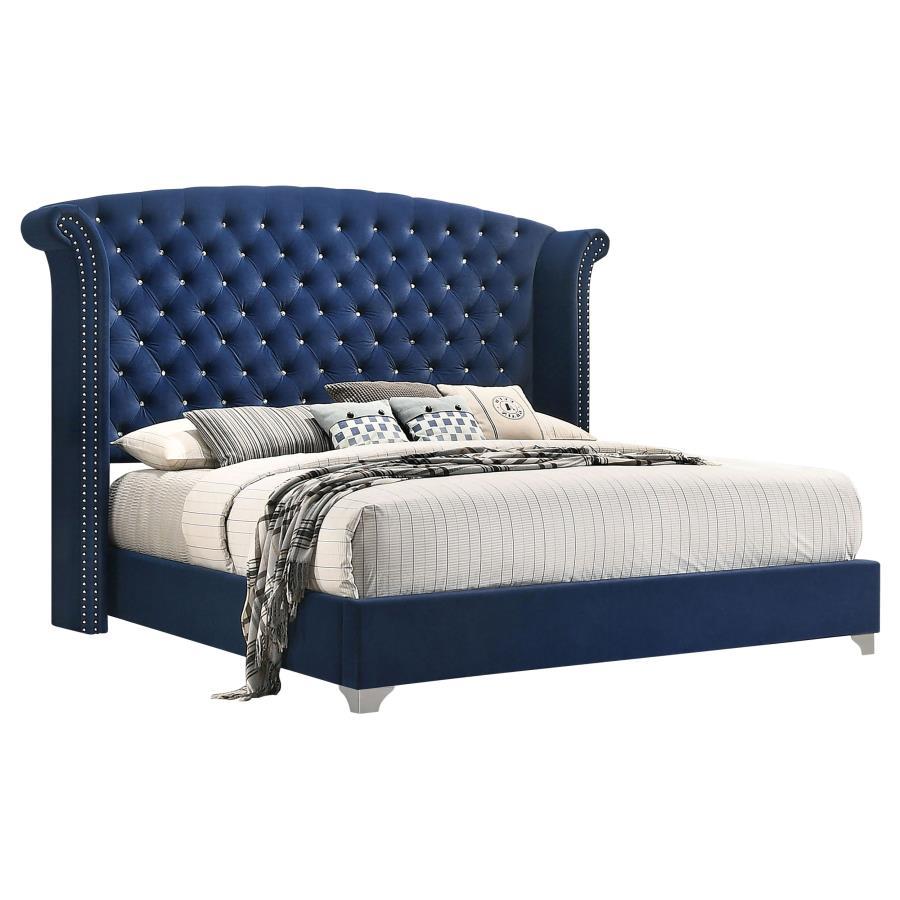 Melody - Upholstered Wingback Bed CoasterEveryday