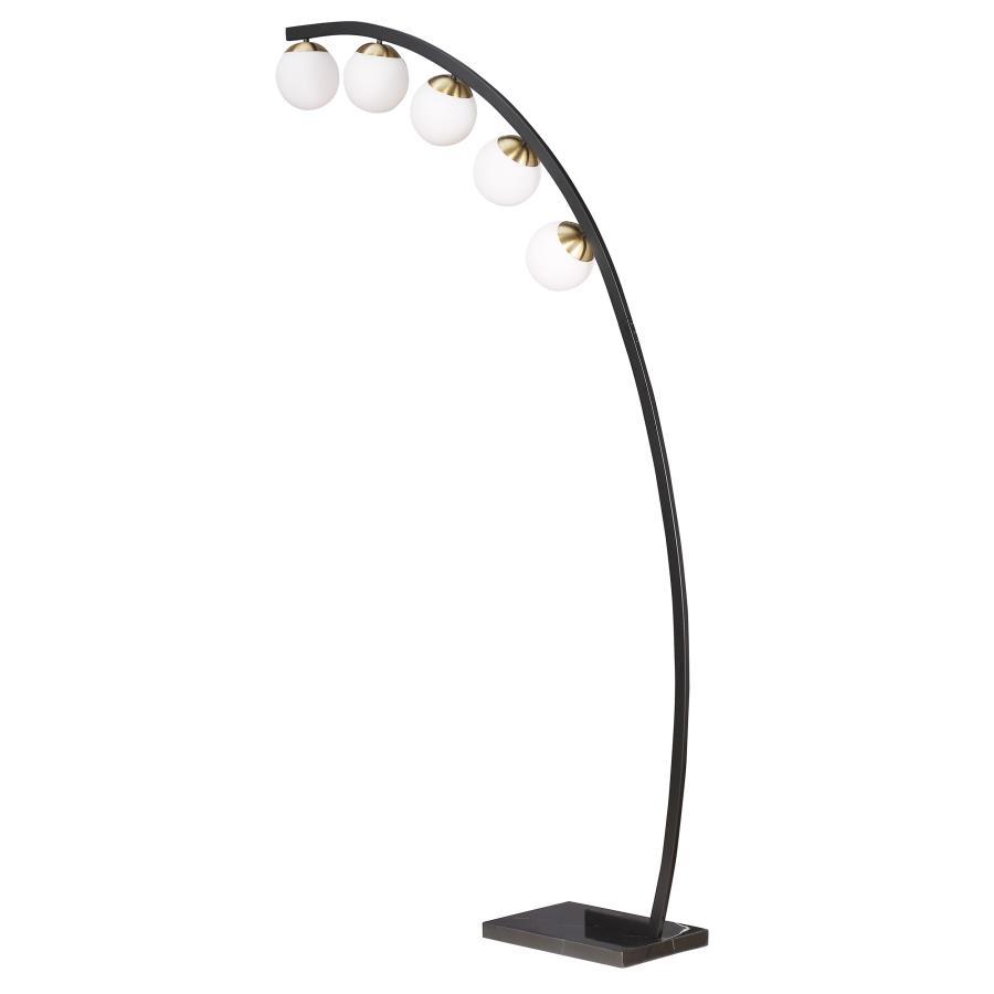 Cody - Spherical 5-Light Arc Metal Floor Lamp - Black Coaster Fine Furniture