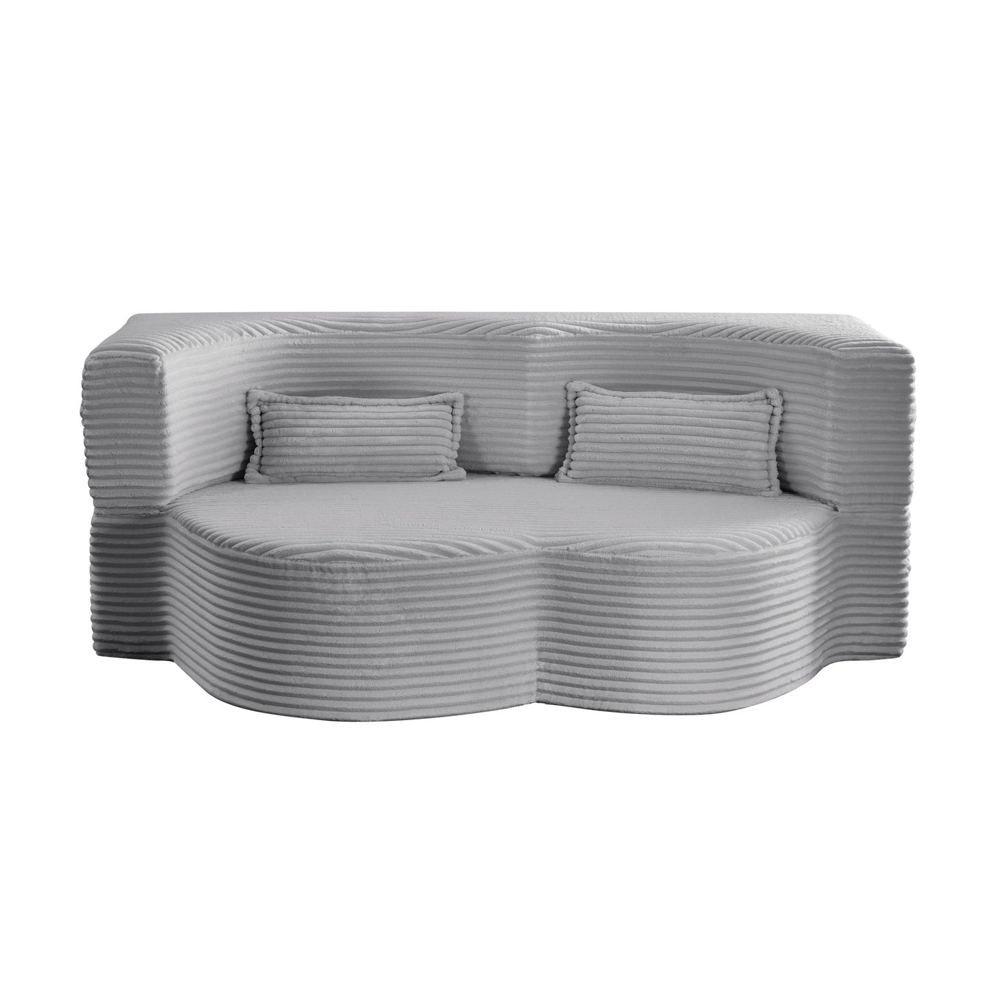 Floor Convertible Sleeper Sofa Bed With 2 Pillows Home Essentials