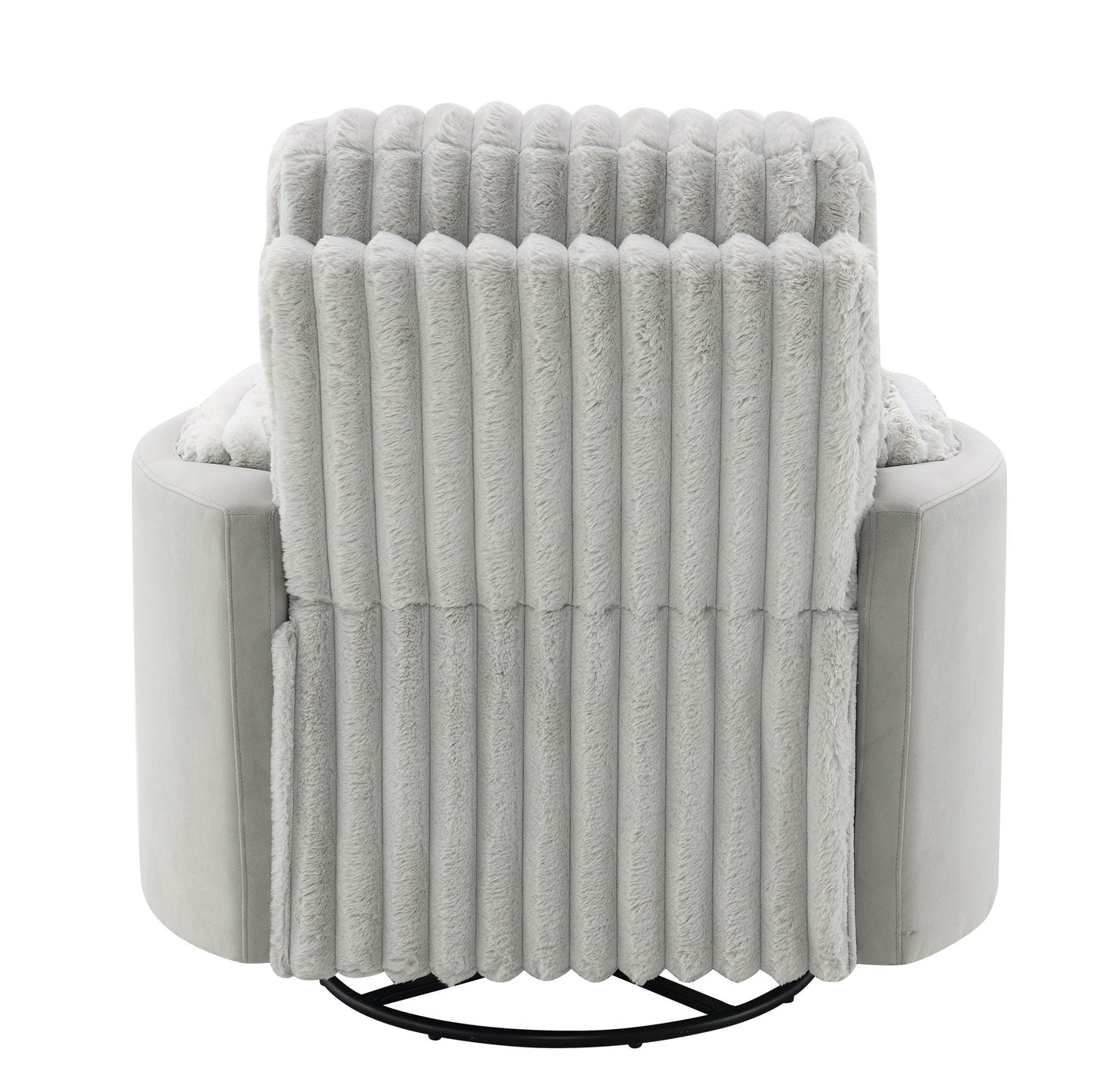 Emee - Corduroy Glider Recliner With Swivel - Gray Acme