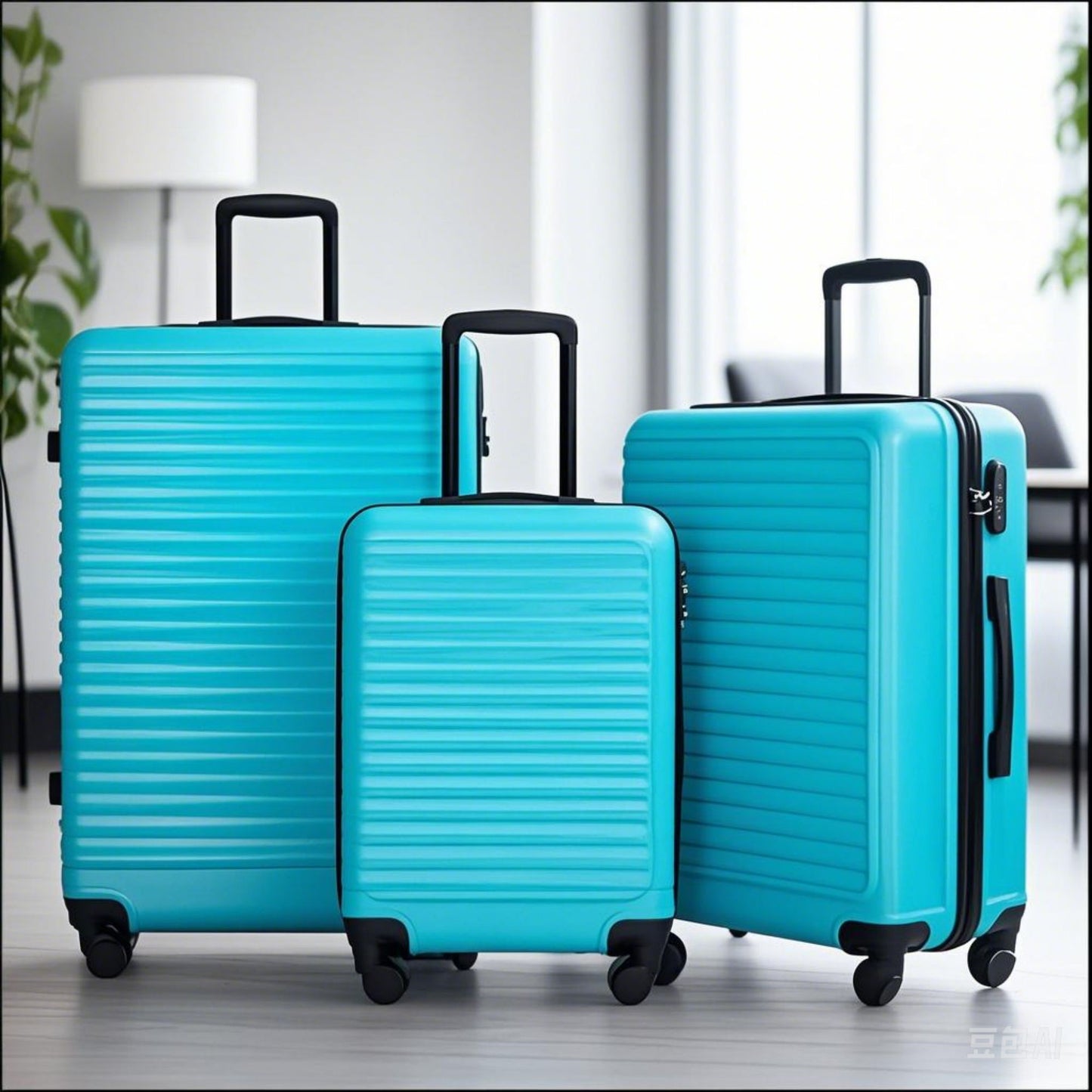 3 Piece Luggage Sets Lightweight Suitcase With Two Hooks, Spinner Wheels, Tsa Lock Daily Nest