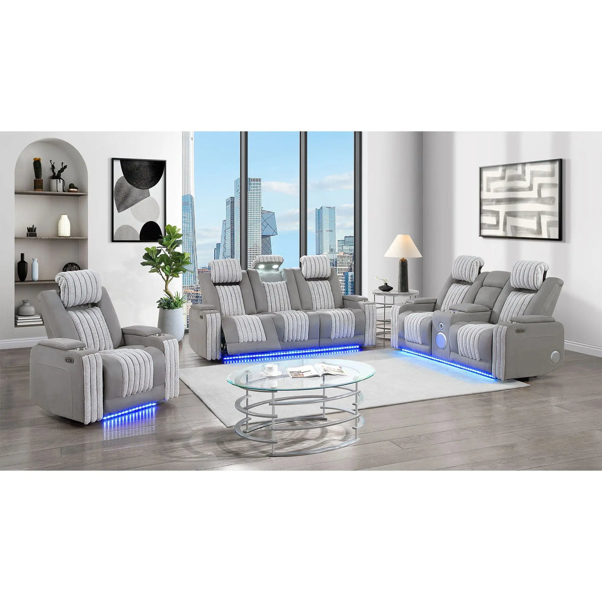 Duran - Power Reclining Loveseat With Power Headrest Global Furniture USA