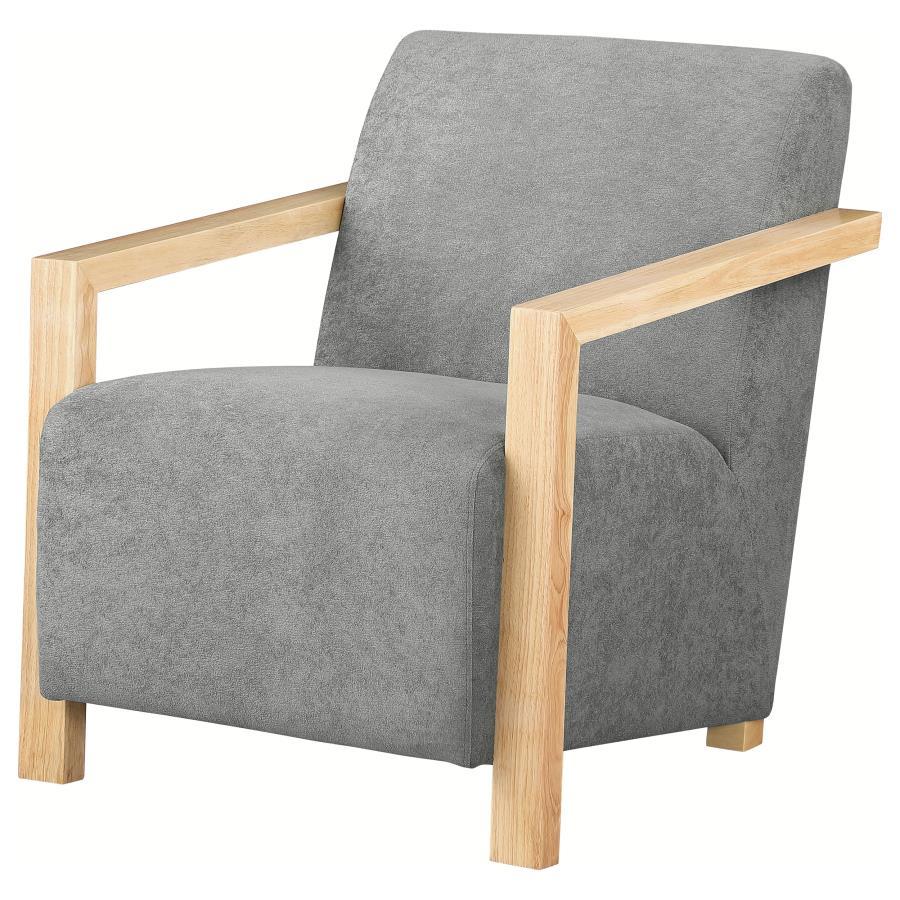 Diego - Upholstered Accent Arm Chair With Wood Arms CoasterEveryday