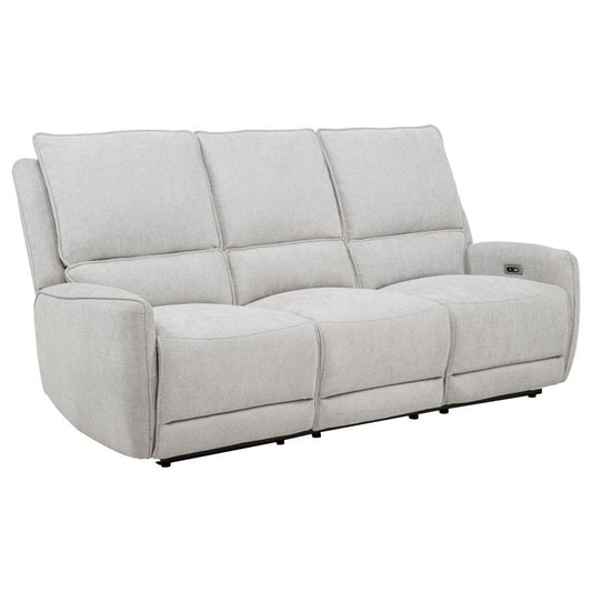 Sylmar - Chenille Upholstered Power Reclining Sofa - Dove Gray Coaster Fine Furniture