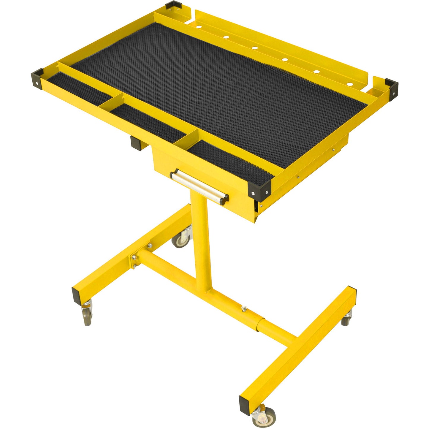 Adjustable Tear Down Work Table With Drawer For Garages, Repair Shops, And Diy, Portable, (4) 2.5" Swivel Casters, 220 Pound Capacity, Rubber Corners, Heavy Duty Steel Home Essentials