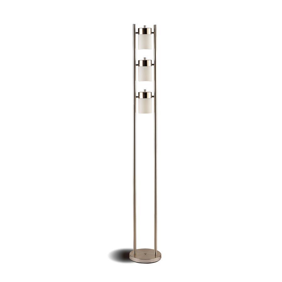 Munson - 3 Swivel Lights Metal Floor Lamp - Silver CoasterEssence