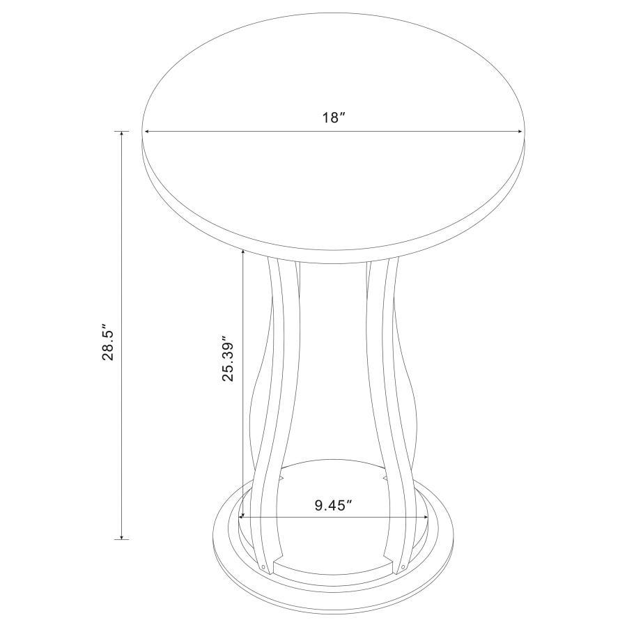 Elton - Round Top Accent Side Table CoasterEveryday
