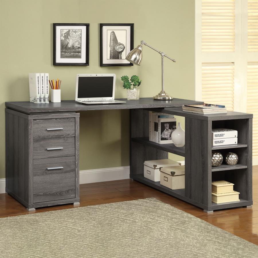 Yvette - 3-Drawer L-Shape Computer Desk CoasterEveryday