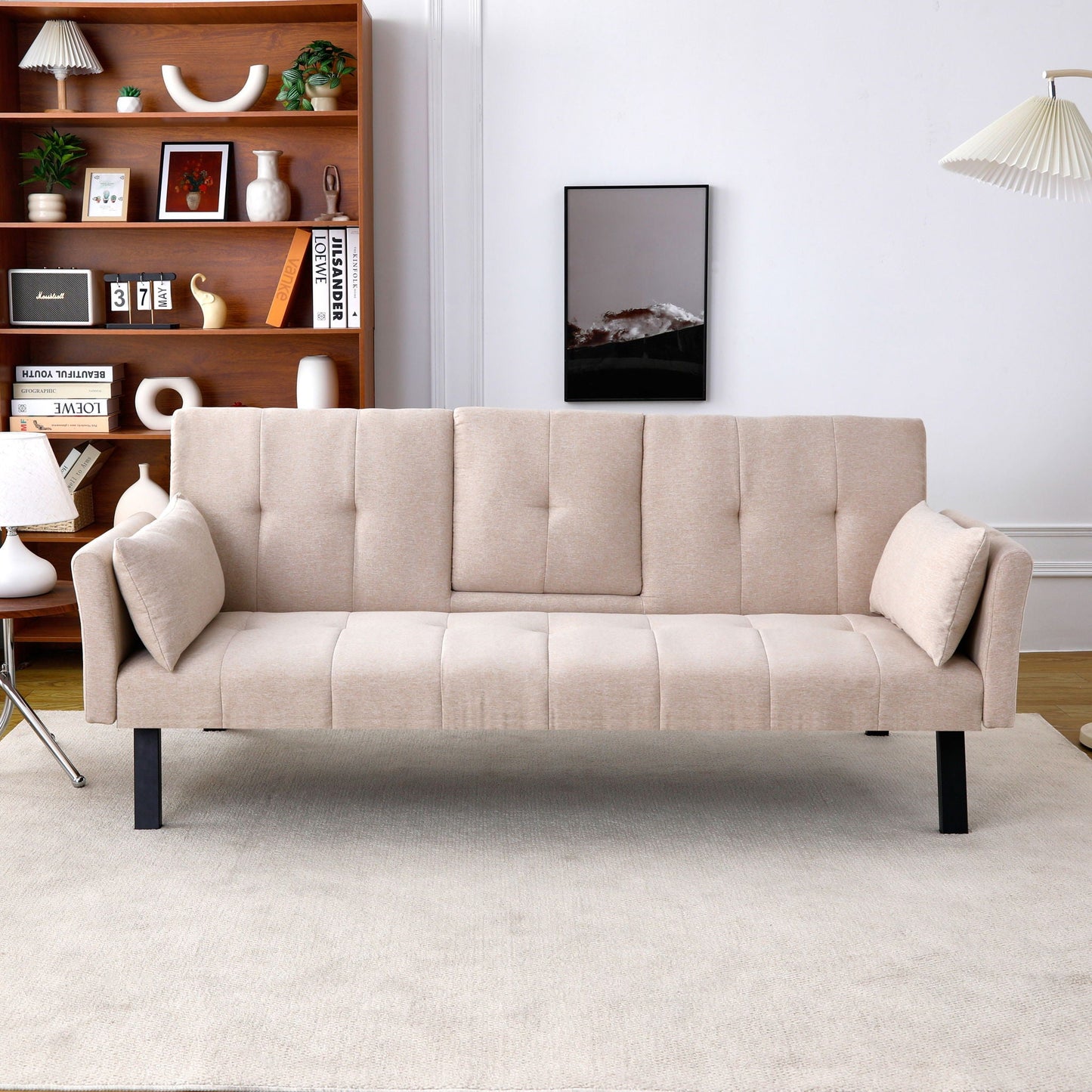 Sofa Bed With Foldable Design And Cup Holder Home Essentials