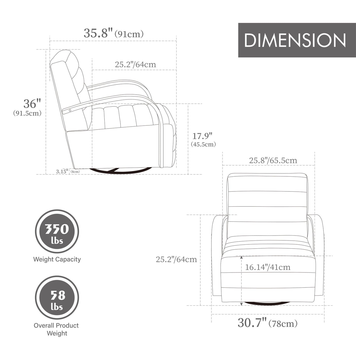 360° Swivel Accent Chair With Armrests, Comfy Lounge Home Essentials