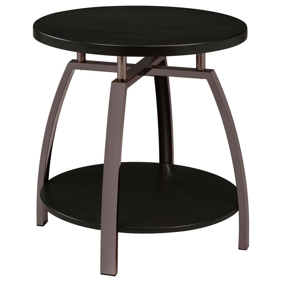 Dacre - Round Engineered Wood Top Table CoasterEssence