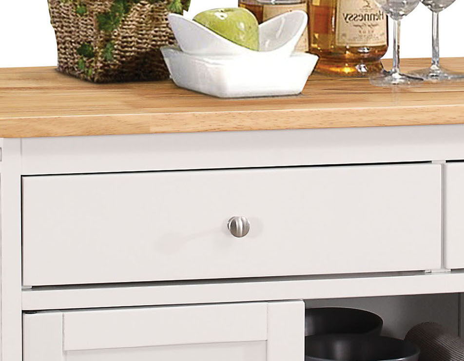 Tullarick - Kitchen Cart - Natural / White Acme