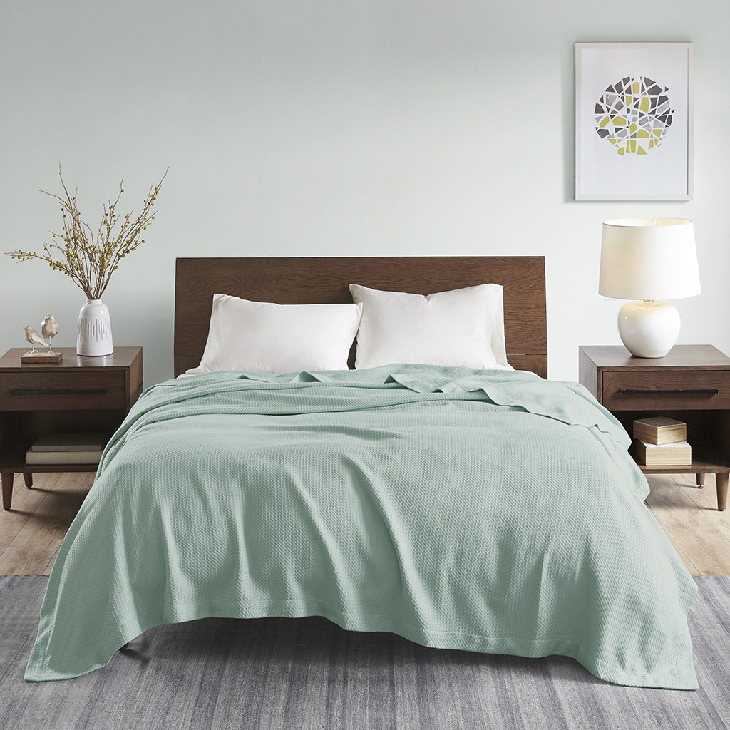 Twin Egyptian Blanket - Seafoam Madison Park