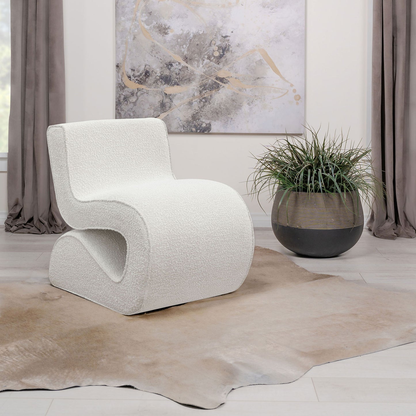 Austin - Armless Curved Chair Furniture Max