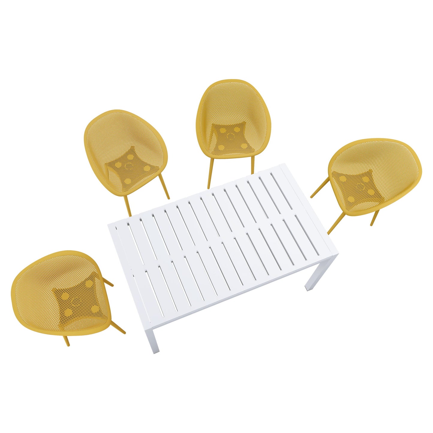 4 Pack Lounge Chair Set With Long Table Home Essentials