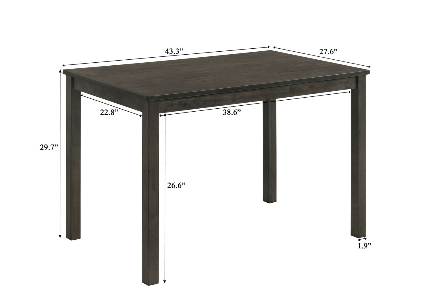 Melshire - Dining Table - Dark Brown Crown Mark