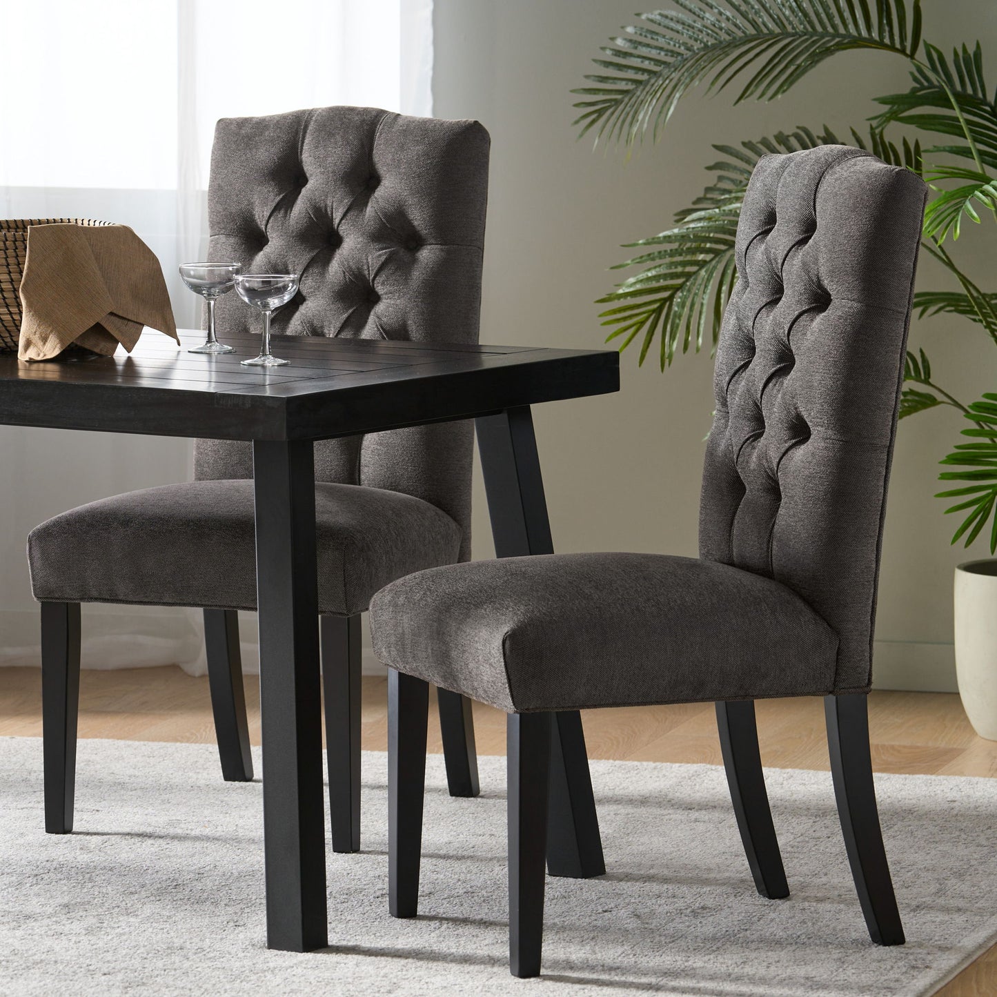 Harriet - Tufted Dining Chair With Button Tufting And Diamond Stitching Noble House
