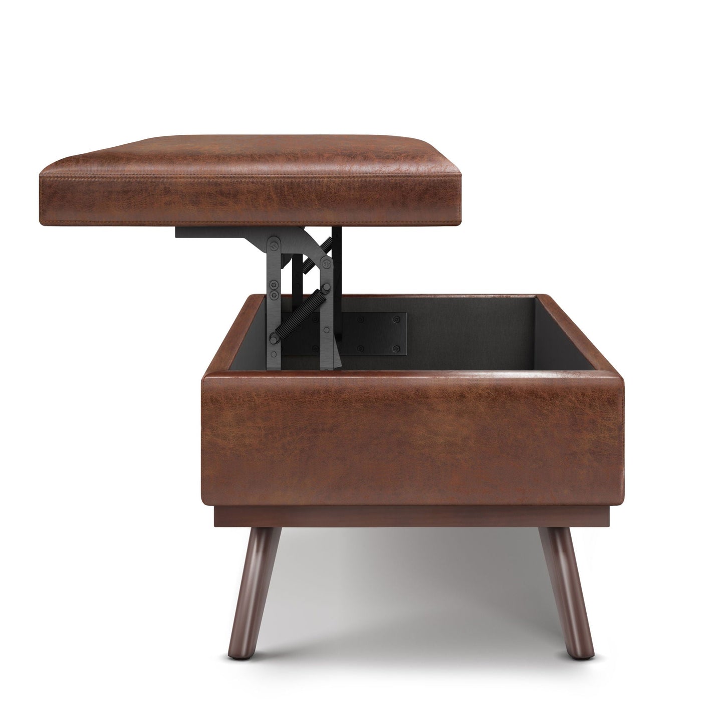 Owen - Lift Top Large Coffee Table Storage Ottoman, Mid Century Style Simpli-Home