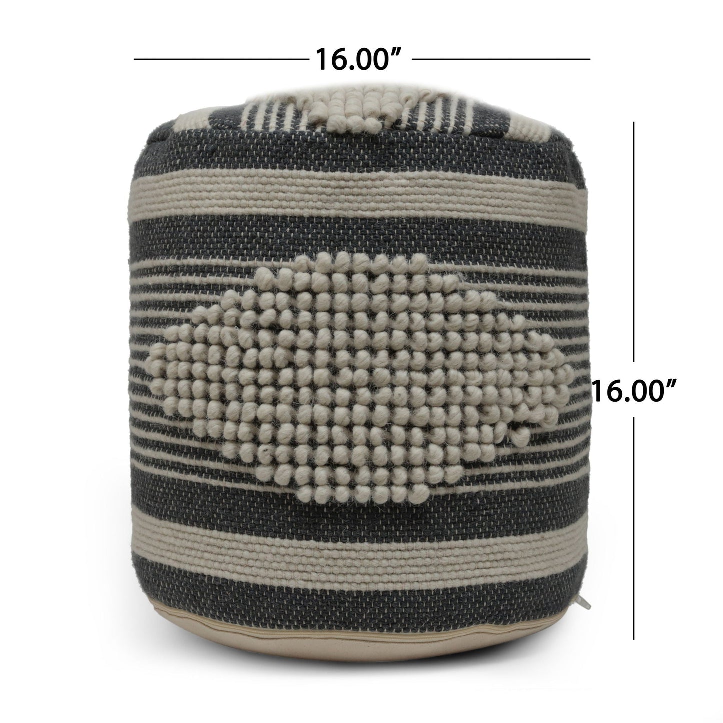 Diamond - Handcrafted Cylindrical Pouf Home Essentials