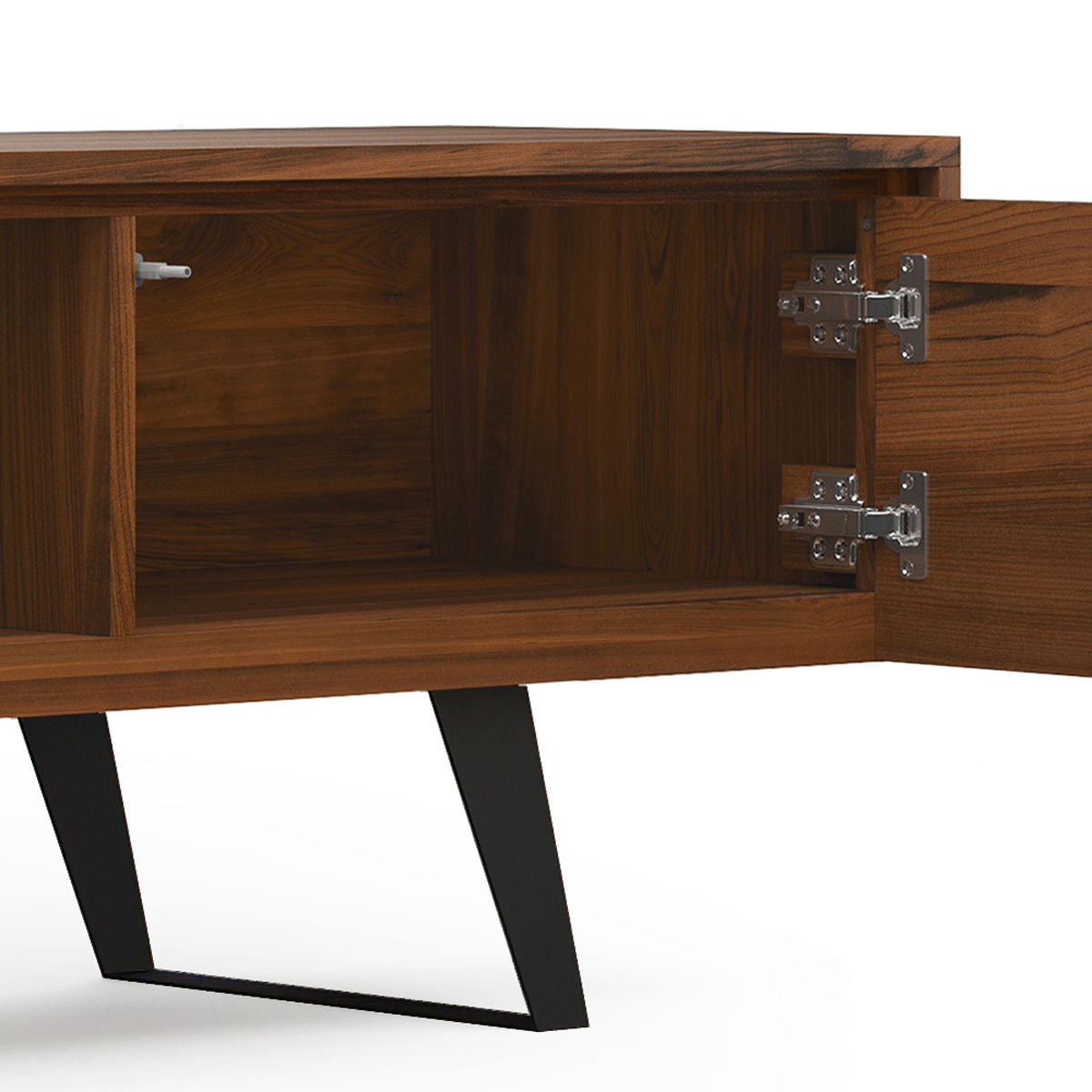 Lowry - Handcrafted TV Media Stand - Walnut Simpli-Home