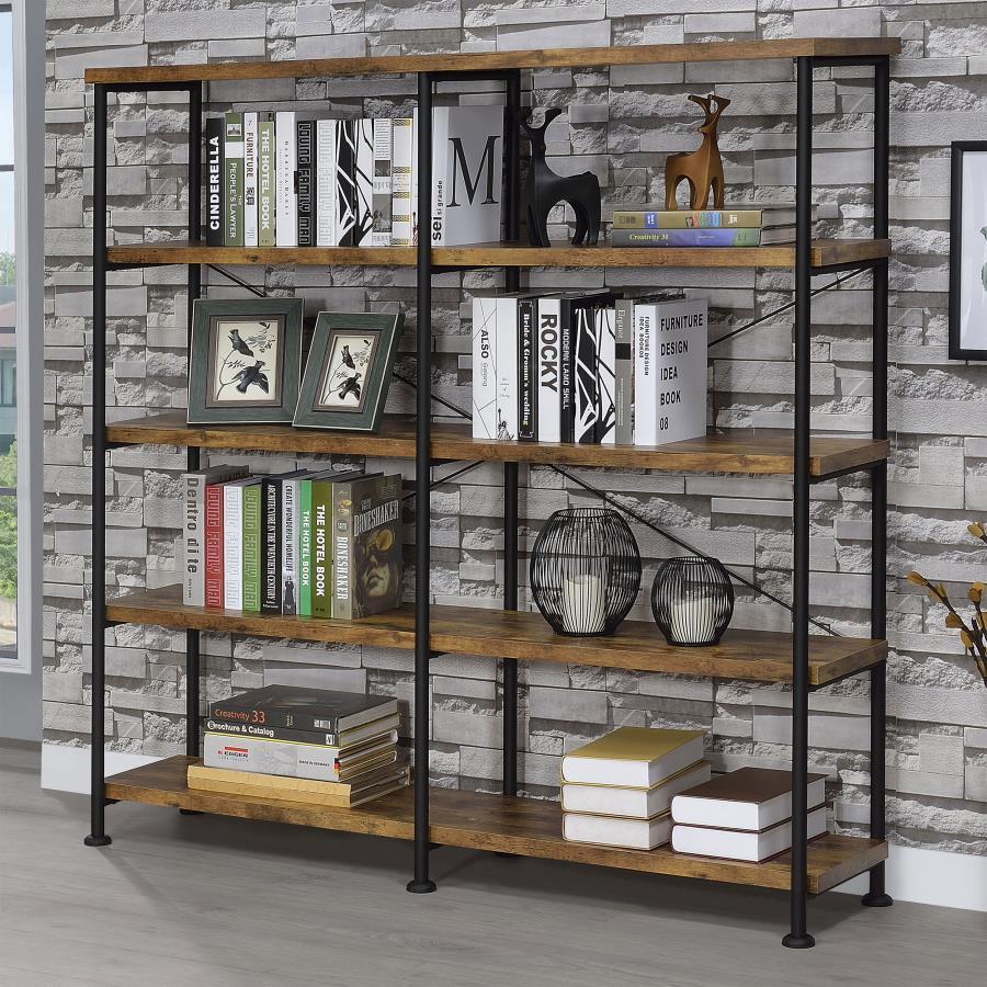 Analiese - 4-Shelf Double Bookshelf CoasterEveryday