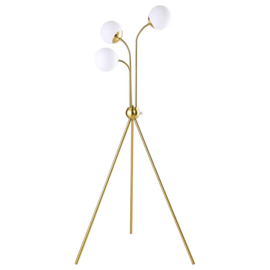 Miley - Spherical Bulb Tripod Tree Floor Lamp - Gold Coaster Fine Furniture