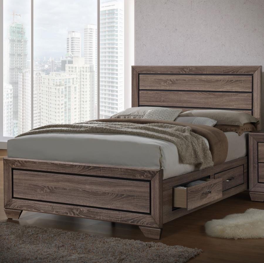 Kauffman - Wood Storage Panel Bed CoasterEveryday