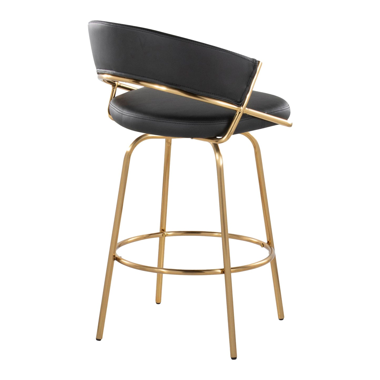 Jie - Glam Fixed Height Counter Stool (Set of 2) Lumi Source