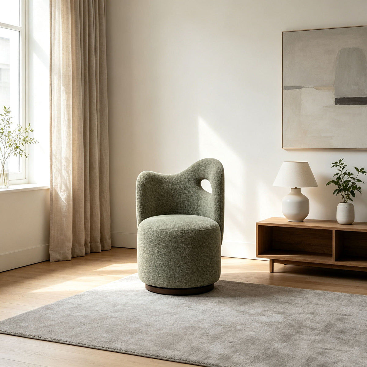 Yves - Swivel Chair - Olive Home Essentials