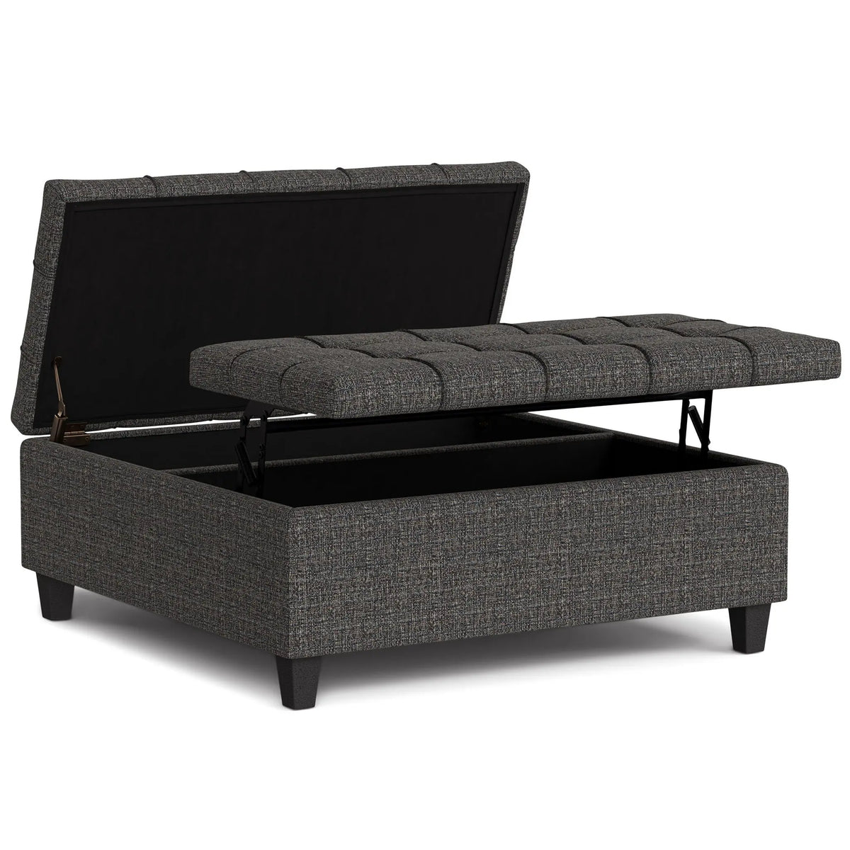 Harrison - Upholstered Coffee Table Storage Ottoman Simpli-Home
