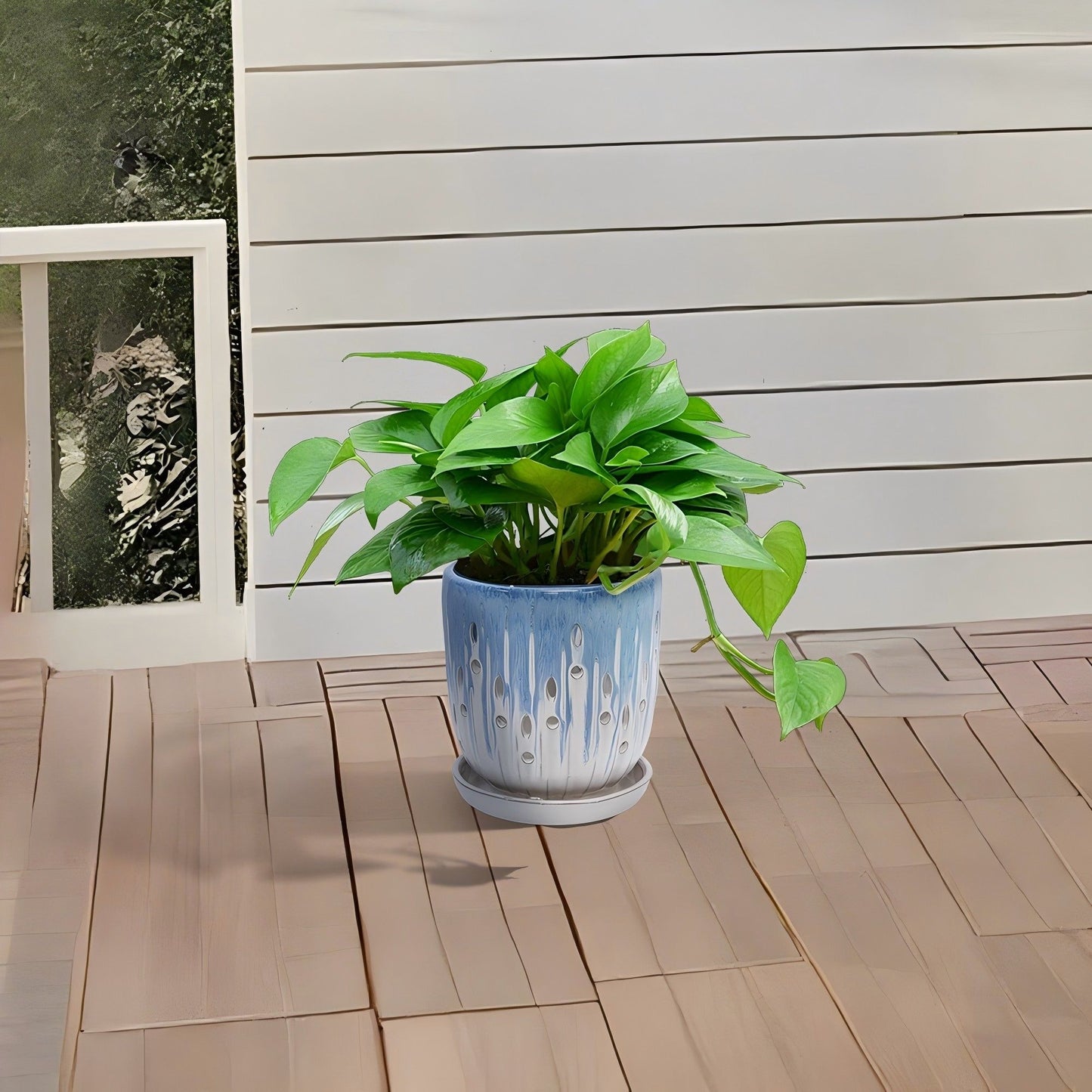 Flowerpot With Drainage Hole (Set of 2) Daily Nest