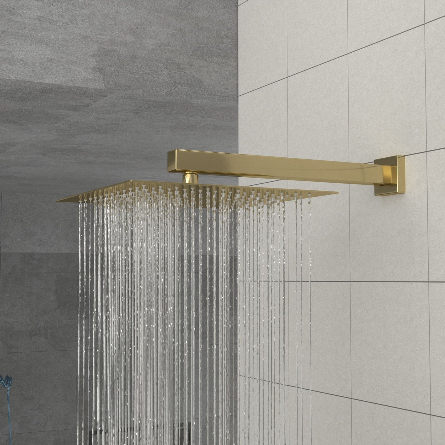 Modern 10" Square Rainfall Shower Head & Stainless Steel Wall Or Ceiling Mount Luxury Spa Shower Panel Daily Nest