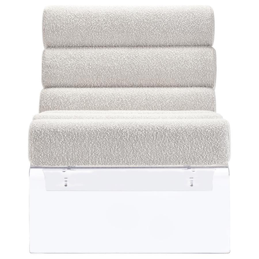 Serreta - Boucle Upholstered Armless Acrylic Chair Coaster Fine Furniture
