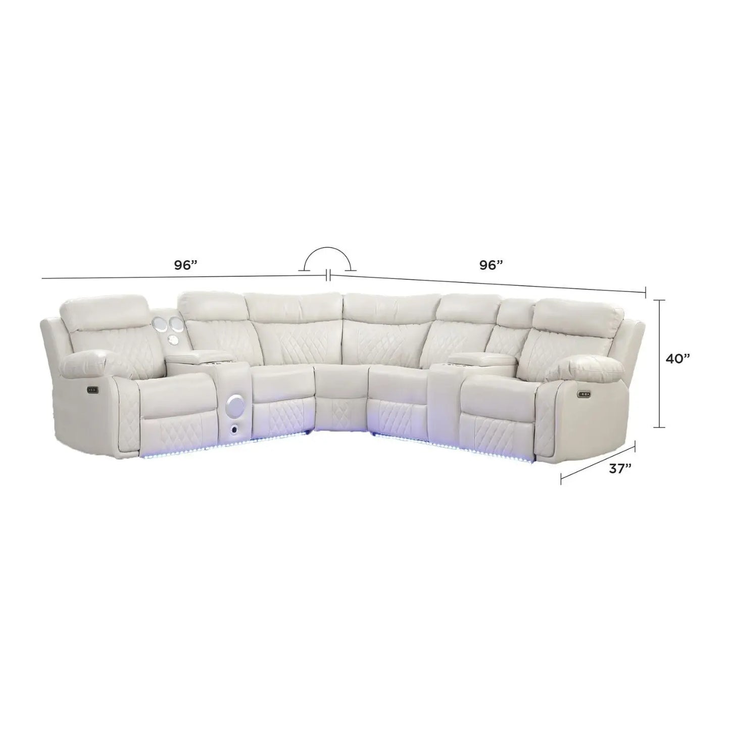Lacrosse - Power Reclining Sectional Sofa Matrix Furniture Group