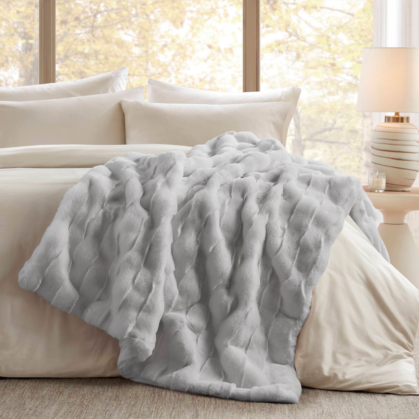 Vivienne - Throw - Light Gray Madison Park