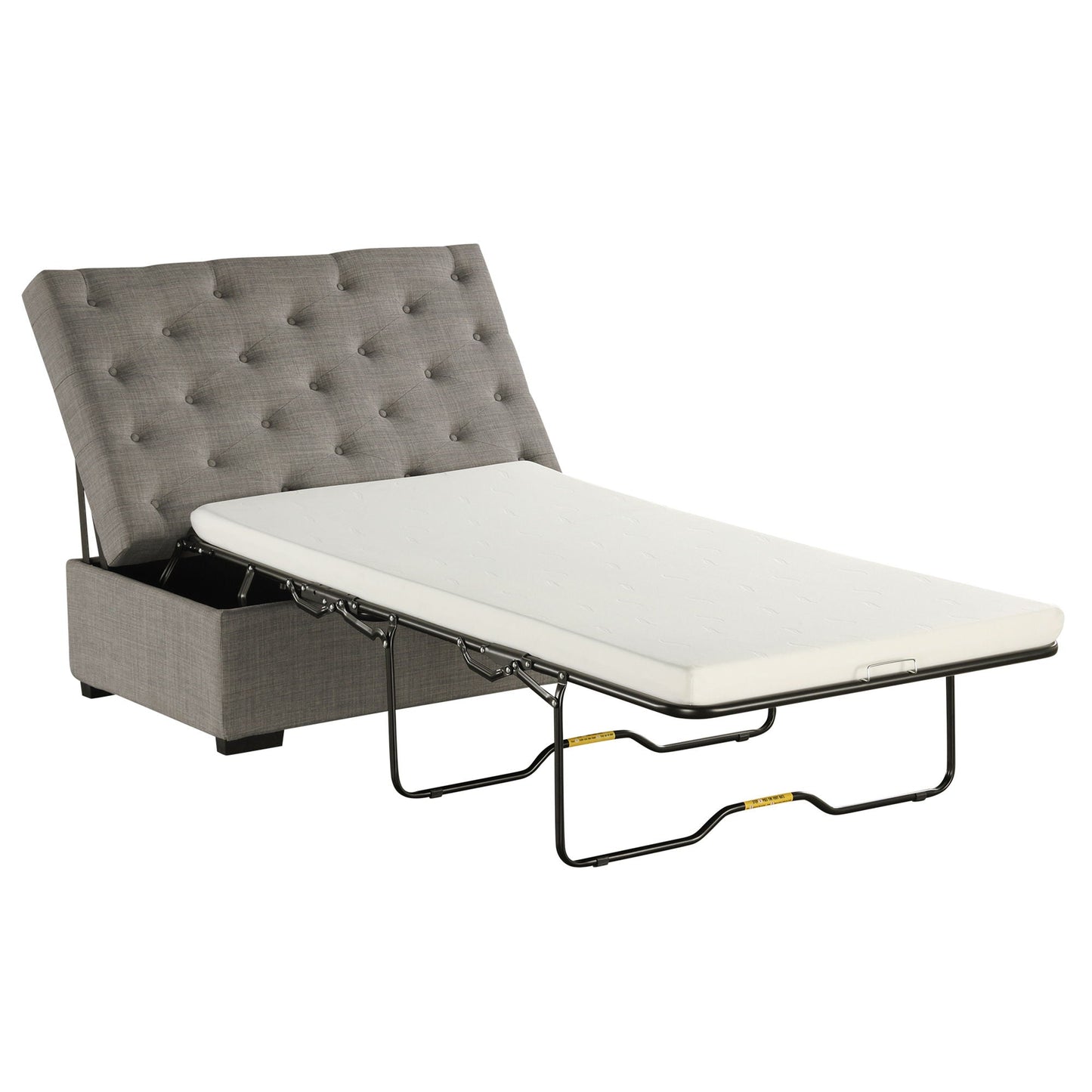 Convertible Folding Sofa Bed Ottoman With Memory Mattress And Tufted Design Hearth and Haven