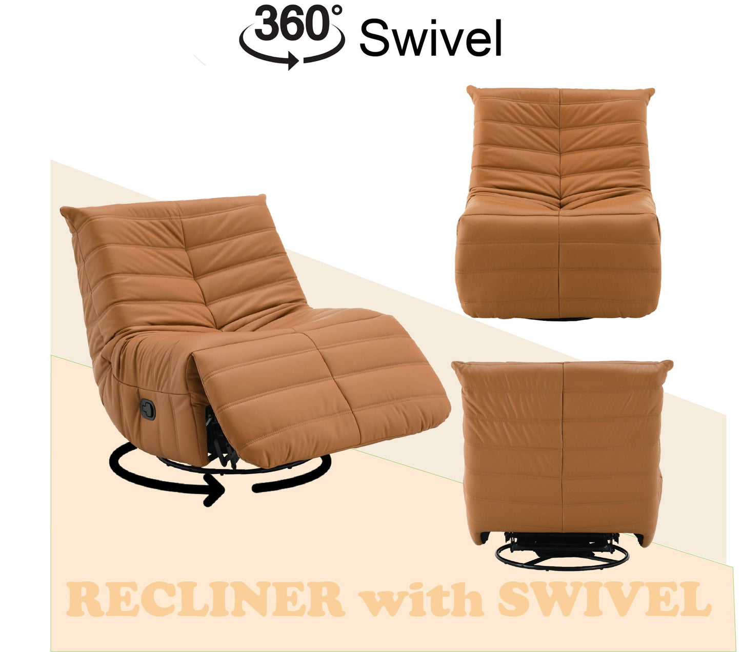Talmon - Chenille Glider Recliner With Swivel Acme