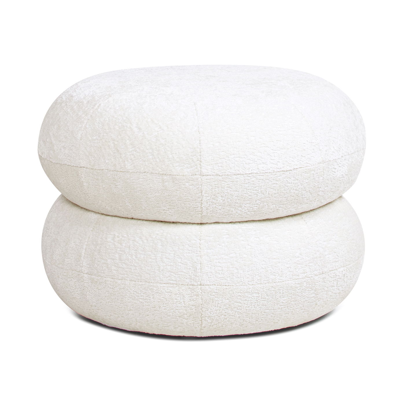 Nest - Low Round Upholstered Ottoman Jennifer Taylor Home