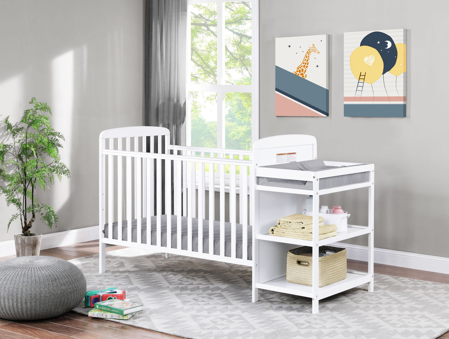 Ramsey - 3-in-1 Convertible Crib / Changer Combo Suite Bebe