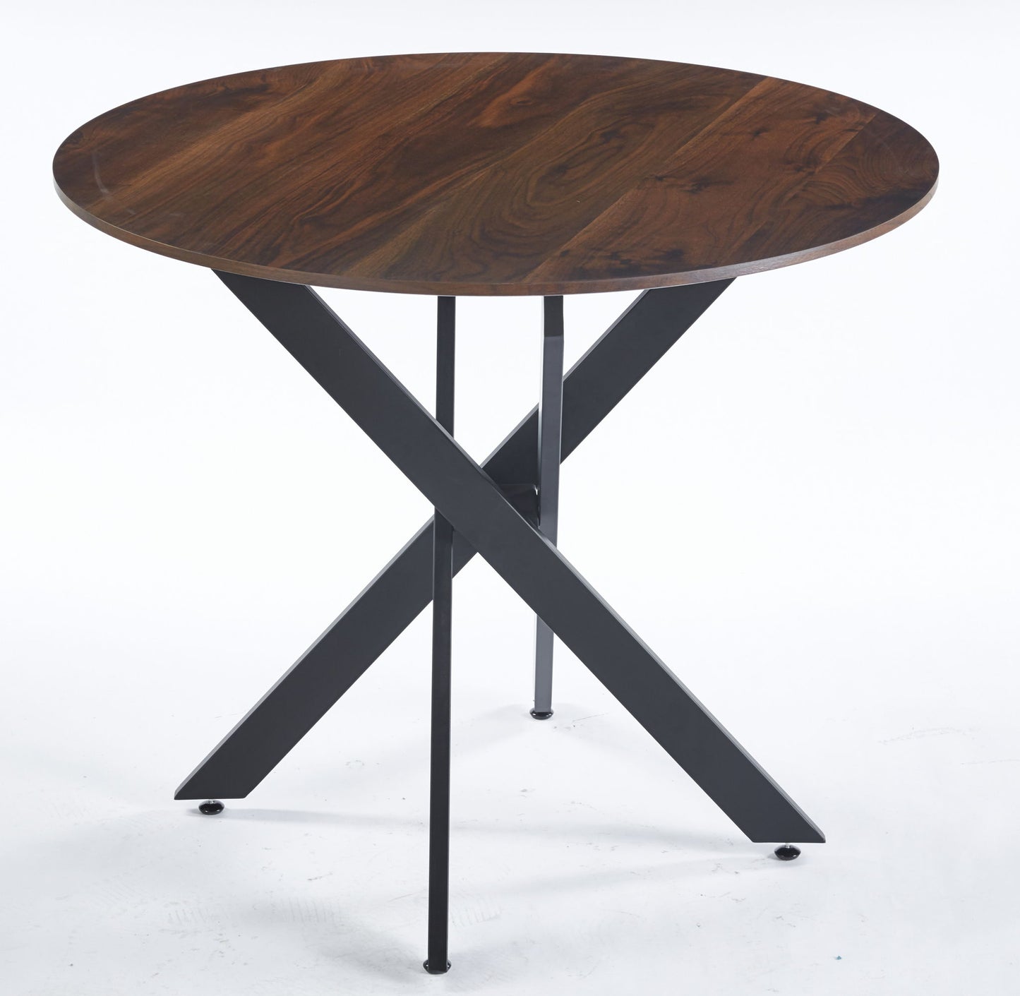 Mid-Century Dining Table For 4 - 6 People With Round MDF Table Top, Pedestal Dining Table, End Table Leisure Coffee Table, Cross Leg Home Essentials