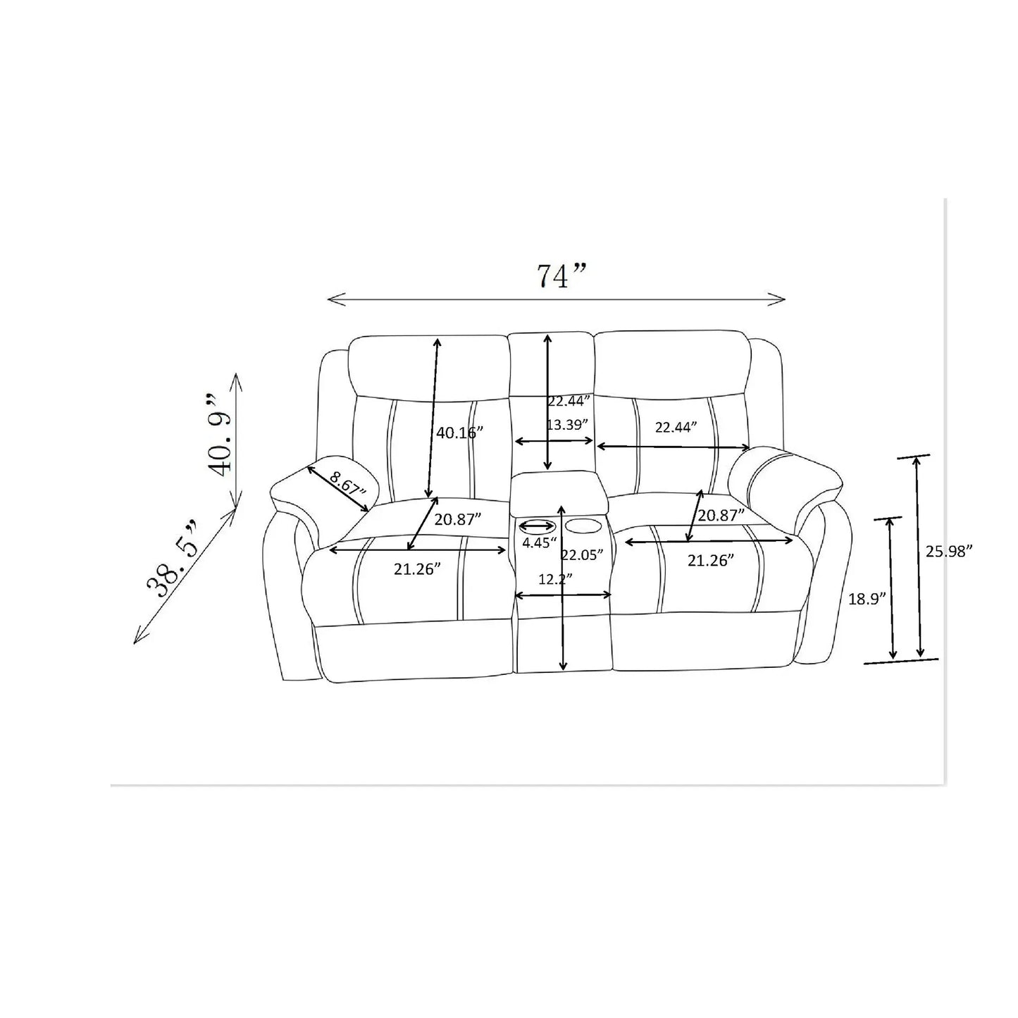Sonet Domino - Recliner Global Furniture USA
