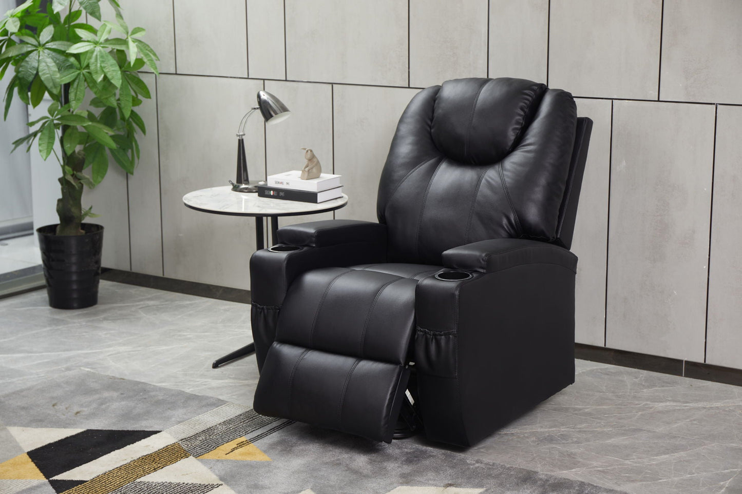 Modern Recliner Chair With Cup Holders, Remote Control Home Essentials