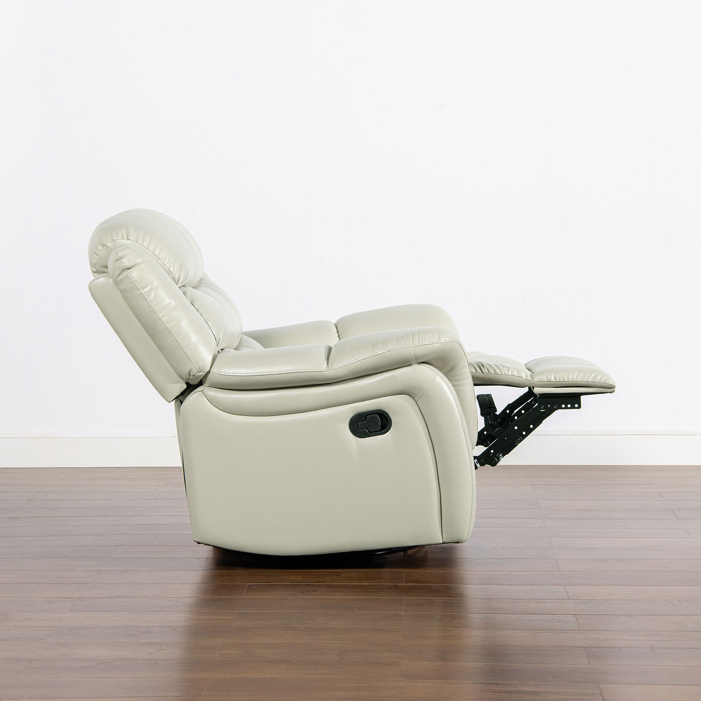 Rover - Swivel Glider Push Back Manual Recliner Arm Chair - Parchment Cream Off-White Jennifer Taylor Home