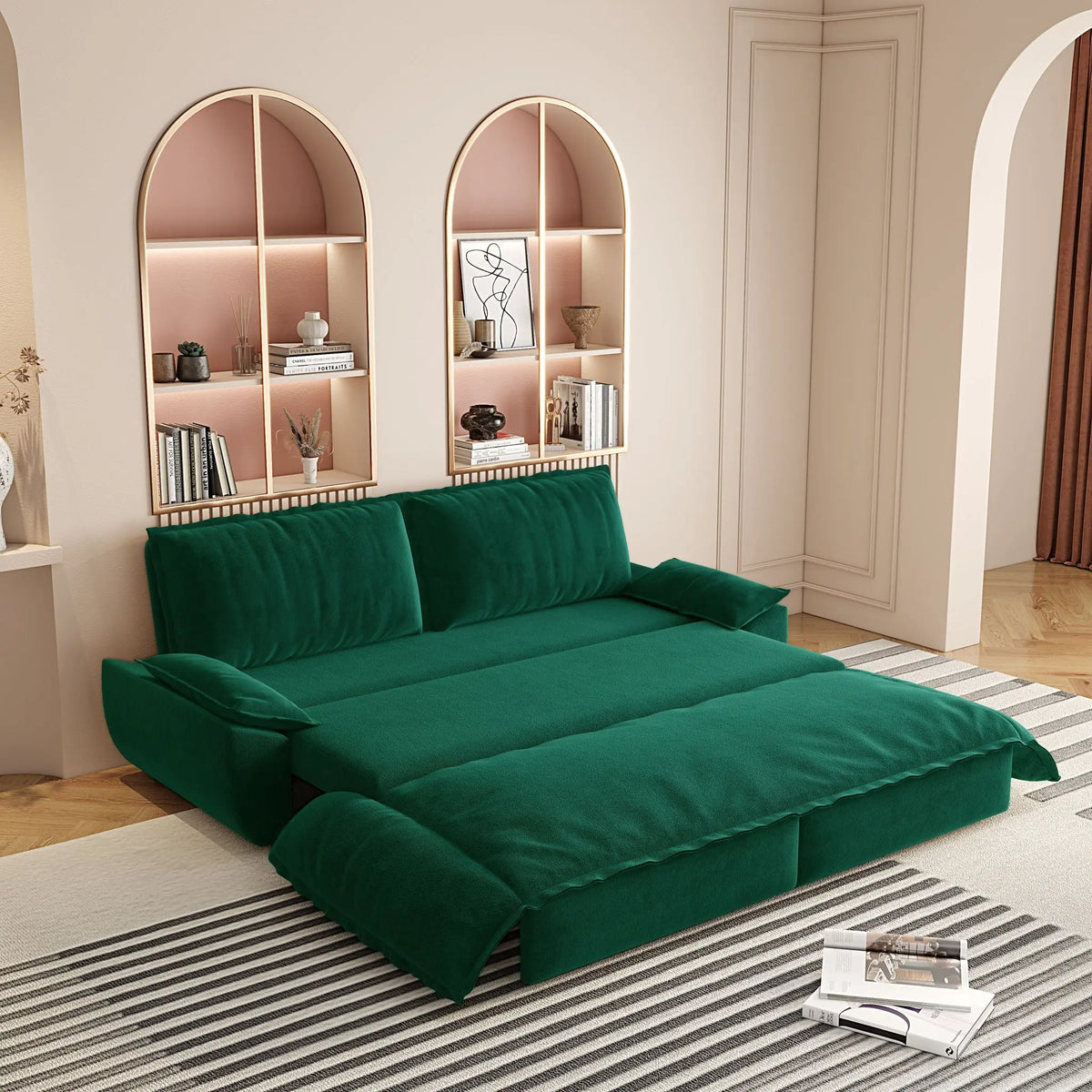 Queen Pull Out Sofa Bed, 3 In 1 Convertible Sleeper Sofa Home Essentials