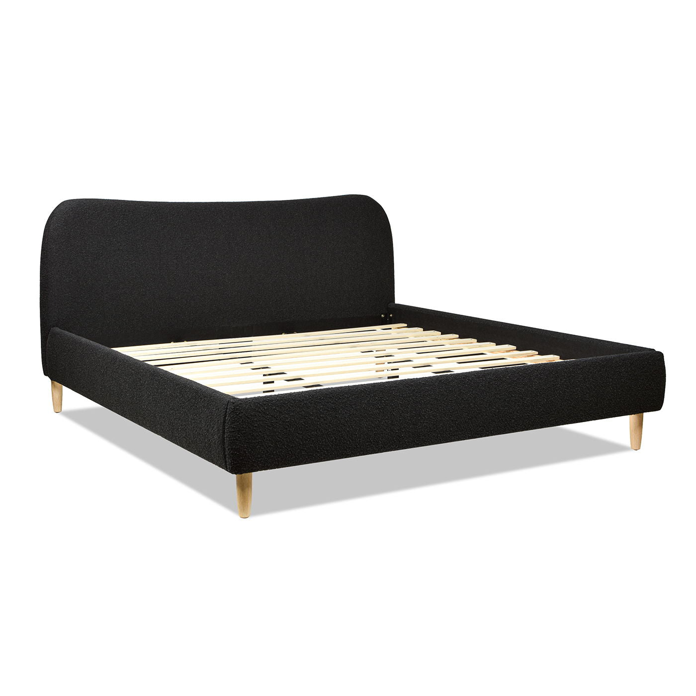 Roman - Curved Headboard Upholstered Platform Bed Jennifer Taylor Home